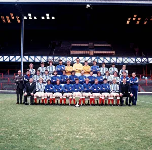 The Rangers team line up before the start of the season 1972-73 season with the European