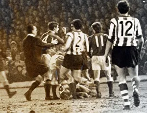 Rangers versus Athletico de Bilbao March 1969 An angry John Greig waves his fist