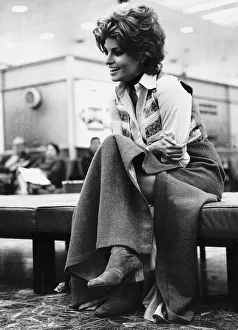 Raquel Welch actress at Heathrow Airport -January 1970