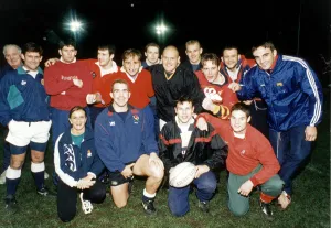 00420 Prints: Raring to go- Coventrys senior squad ina confident mood as they put in the final
