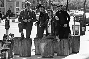 Punk Prints: Rat Scabies, Brian James, Captain Sensible and Dave Vanian of The Damned. 10th April 1977
