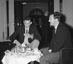 00247 Collection: Ray Charnley of Blackpool (left), tucks into a plate of toast