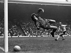 Dramatic Prints: Ray Clemence in action for Liverpool during the League Division One match against Stoke