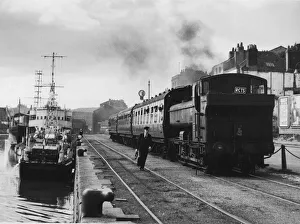 01004 Prints: The RCTS Special prepares to roll on the Canons Marsh branch of the harbour line in