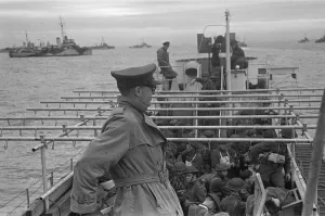 Re-enforcements arriving off the Normandy coast 10 days after the D-Day landings 16th