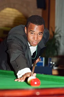 Reading FC football player Michael Gilkes at Courage brewery. 12th December 1995