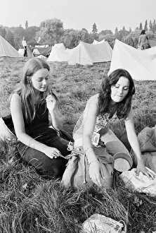 Hippy Collection: Reading Pop Festival. Teenagers Sharon Edgell, aged 16