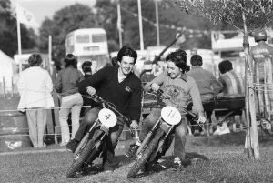 01317 Prints: Reading show in Reading, Berkshire. (Picture) Two young lads on motor bikes having