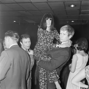 Hairstyle Prints: Ready Steady Go presenter Cathy McGowan and singer Long John Baldry at a Ready Steady Go