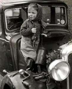 Repairing Prints: Be Ready Next Tuesday, Sir!'- Car maintenance in Shenfield, Essex. March 1948