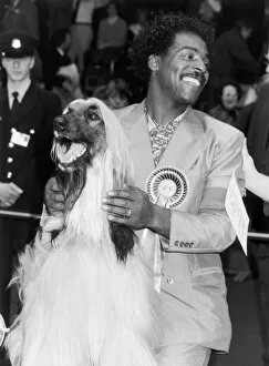 00448 Collection: The Real Thing lead singer Chris Amoo seen here shortly after his Afghan hound Viscount