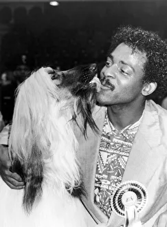 The Real Thing lead singer Chris Amoo seen here shortly after his Afghan hound Viscount
