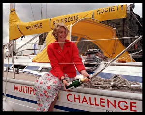 Presenters Prints: Rebecca Ridgeway - Adventurer and TV Presenter - May 1999 Welcomes the 46ft Yacht