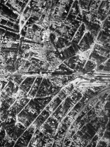 A recent RAF reconnaissance photograph of the centre of Bochum