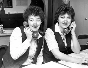 Receptionists Carol Bulmer (left) and Shirley Colligan at County Hall