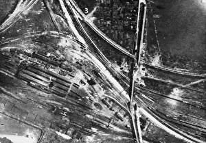 Reconnaissance Prints: Reconnaissance photo showing damage caused on the approaches to the Viaduct D