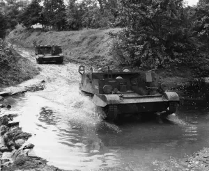 Exercises Prints: A Reconnaissance Unit of the British Army Royal Warwickshire Regiment in training in