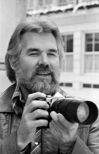 Recording star Kenny Rogers, a keen amateur photographer, pictured in London