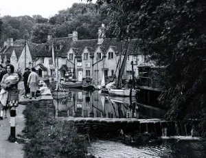 Landscapes And Gardens Prints: A recreated coastal fishing village at Castle Combe in Wiltshire for the film Dr Dolittle