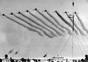 Aeroplanes Prints: The Red Arrows display team perform at the Air Day at Baginton Airfield