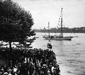 Boating Prints: Red letter day for the Sea Scouts. Formal presentation of the vessel given to them by