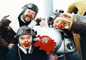 Fundrasing Prints: Red noses all round for TV presenter Paul Frost (left) with Cleveland