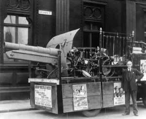 Recycling Prints: A relic of the First World War among a lorry load of scrap metal which toured Newcastle