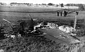 Air Force Prints: The remains of a German Messerschmitt Bf 109 fighter aircraft