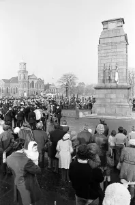 Parades Prints: Remembrance Day Service and Parade at Middlesbrough War Memorial Cenotaph, Teesside