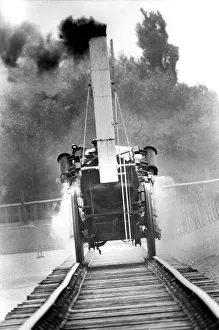The replica of George Stephensons Rocket in action on 5th Spetember 1981