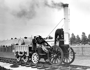 Caucasian Prints: A replica of George Stephensons Rocket returns to the North East for the Whitley Bay