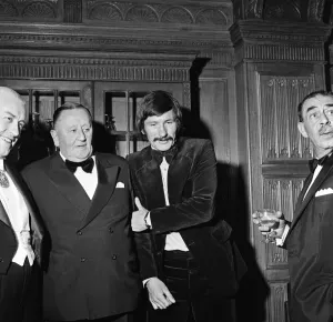 Dinner Prints: Representatives of the four Lancashire Football League champions are entertained at a