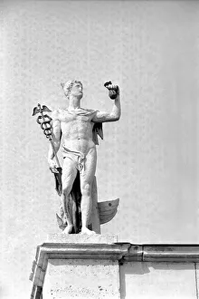 Stone Prints: Republic of Ireland. Statues and architecture in the city of Dublin, Eire