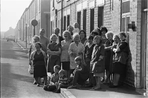 Oaps Prints: The residents of Main Street Goldthorpe which has been voted nicest street in Britain