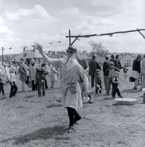 The residents of the West End of Newcastle playing old English games at the Denton Burn