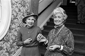The retiring president of Huddersfield Womens Luncheon Club, Mrs Jean Gee (left)