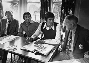 Reunion time for former Liverpool manager Bill Shankly as he meets two of his ex Reds