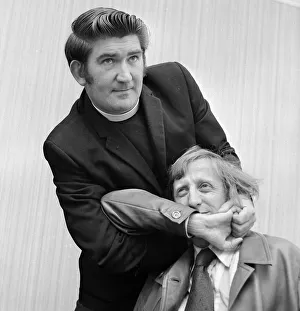 Rev Michael Brooks a methodist minister who also wrestler seen here getting to grips with