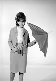 Reveille Fashion Feature Reveille Model M Walden seen here with an umbrella