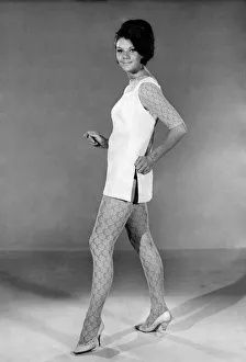 Reveille Fashion: Joan Lofthouse modelling micro dress and bodystocking