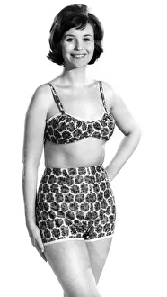 Mannequin Prints: Reveille fashions 1962: Ann Cave modelling matching bra and panties. May 1962 P011081