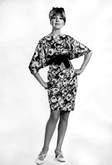 Reveille Fashions 1966: Anne Powell modelling summer dress. October 1966 P006641
