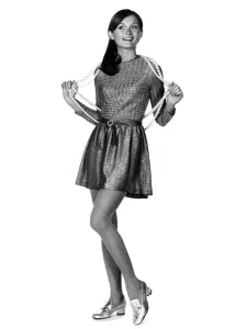 00043 Prints: Reveille Fashions: Anabella Jones wearing mini skirt and matching skirt