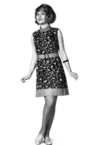 Reveille Fashions: Delia Freeman wearing a summer sleeveless dress. June 1969 P008472