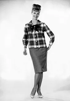 Pencil Skirt Prints: Reveille Fashions: Jo Waring. November 1964 P006745