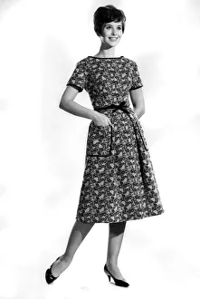 Reveille Fashions. Mannequin modelling summer dress January 1961 P006878