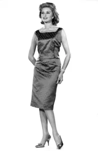 Mannequin Prints: Reveille Fashions. Margaret Forraine models evening dress. September 1962 P011088
