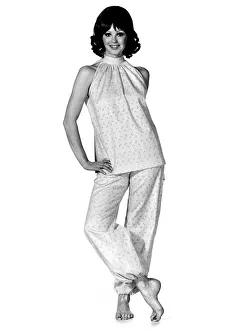 00043 Prints: Reveille Fashions: Sandra Hillton seen here modelling the latest nightwear fashions