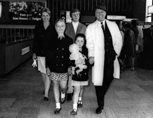 00024 Prints: Richard Attenborough and his family left Heathrow Airport on for the South of France