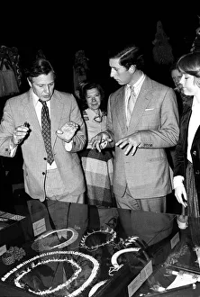 Museums Prints: Richard Attenborough with Prince Charles at Brazilian art exhibition held at Museum of